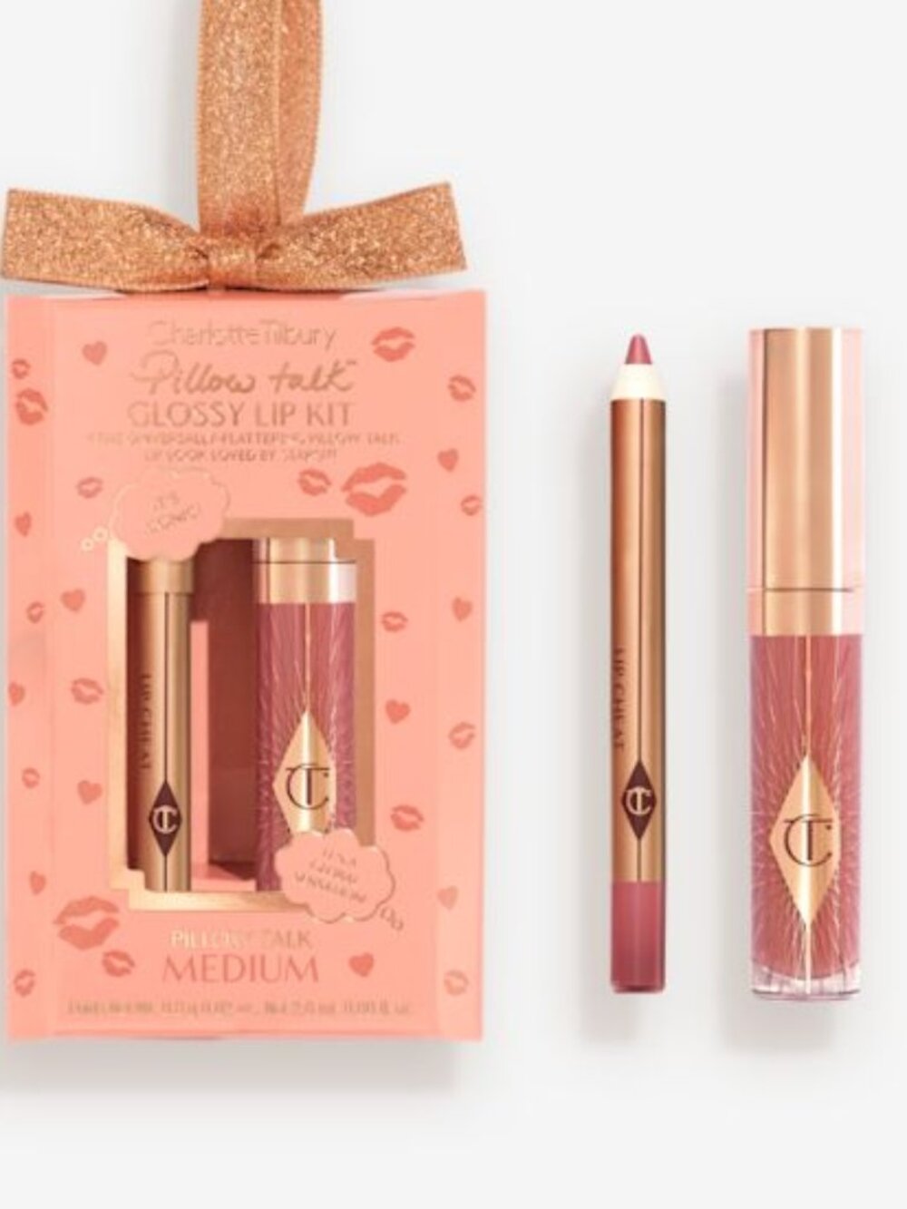 Pillow Talk Lip Glossy Medium Kit - Liner and Gloss
